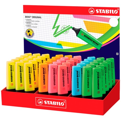 STABILO RESALTADOR BOSS FLUOR DE 45UND EXPOSITOR L 70/45-1